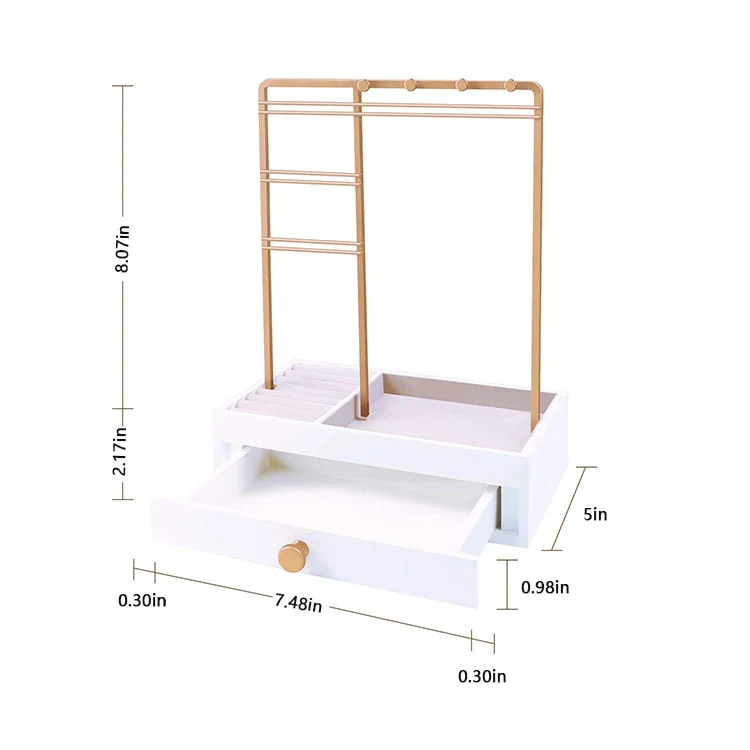 Desktop Metal Personal Jewelry Storage Rack